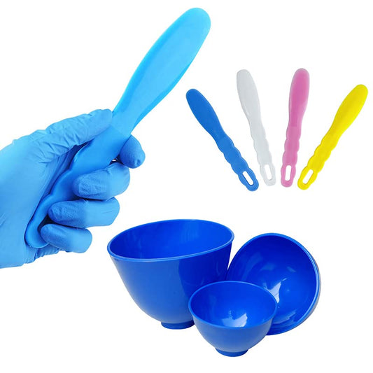 3Pcs/Set Lab Rubber Mixing Bowl Plastic Lab Silicon Bowl Mixing Spatulas Spoon