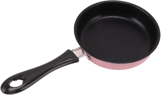 Stainless Steel Mini Frying Pan with Long Handle Non Stick Coating Energy Saving Induction Pan for Cooking (Pink)  LiebeWH Pink  