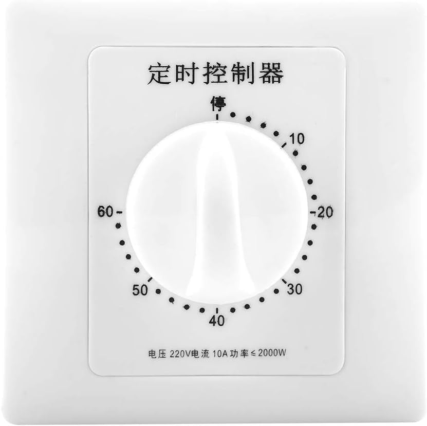 Mechanical Kitchen Timer, 220V Water Pump Timer Mechanical Countdown Indoor Intelligent Time Switch Control (60Minutes)  Haofy   