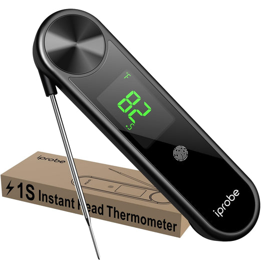 1-Second Ultra Fast Instant Read Meat Thermometer for Grill & Cooking.Digital Kitchen Thermometer with Bright Display & Calibration.Waterproof Food Thermometer for Oil Deep Fry Smoker BBQ Grill