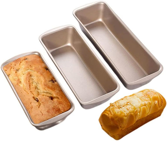 Set of 3 Long Rectangle Loaf Pan Non-Stick Bread Toast and Cake Bakeware Mold for Oven and Instant Pot Baking for Oven Baking,7.2 Inch,9.2 Inch,10.8Inch  XIZHI   