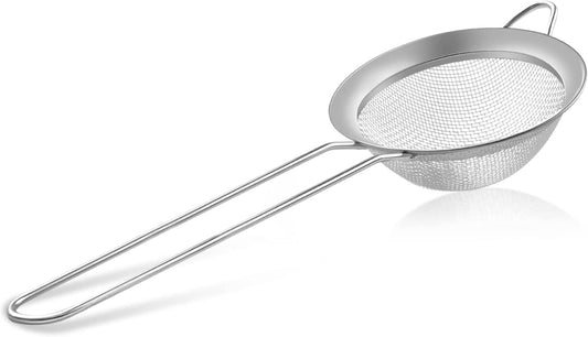 Fine Mesh Strainer Stainless Steel Mesh Strainers with Long Handle Baking Sifter Juice Sieve for Kitchen Food Flour Pastas Cocktail Tea Strainer 2.7 Inch