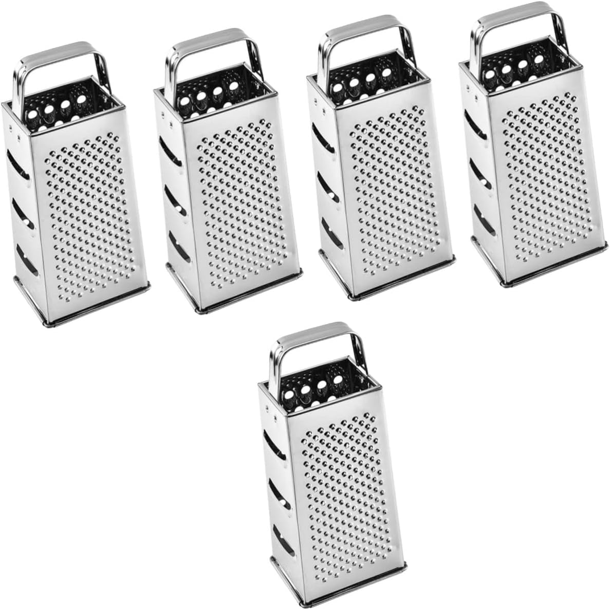 Luxshiny with Handle Kitchen for Steel Stainless Manual Lemon Foods Inch Multi-Use Grinding Cheese Nuts Grating Tool Food Zester Garlic Butter Chocolate Graters Handheld Vegetable Ginger  Luxshiny Silverx5Pcs 16.5X8.8X6.3Cmx5Pcs 