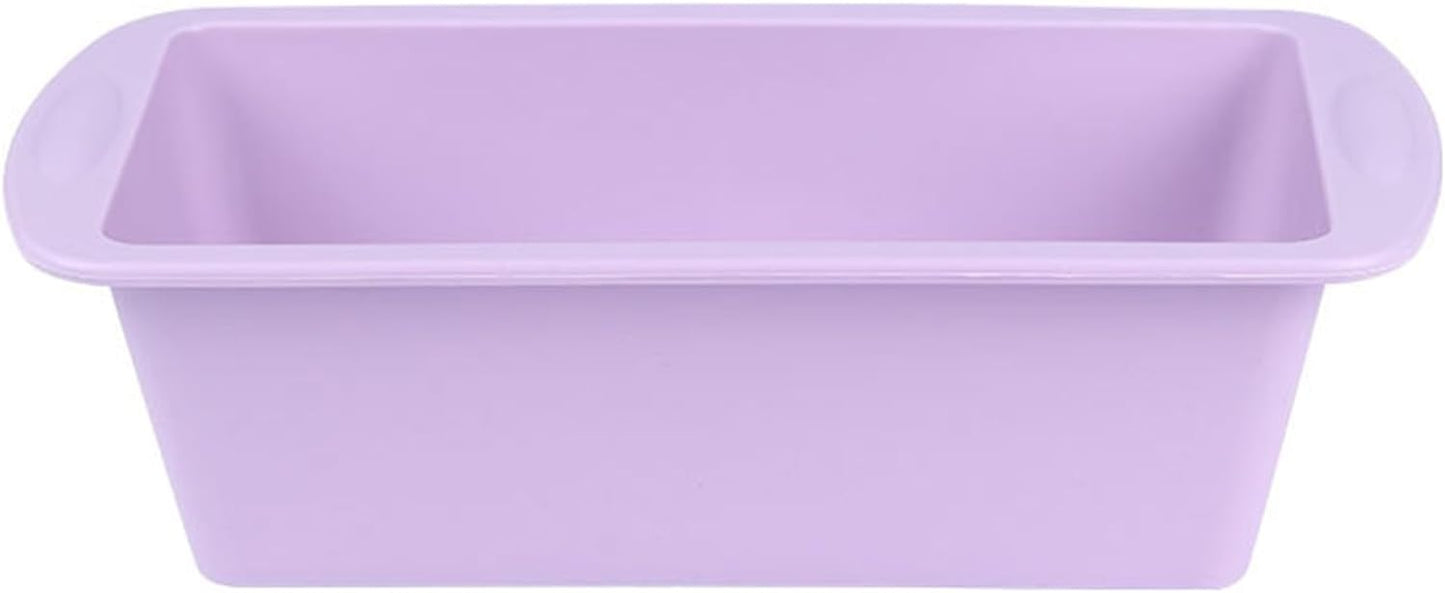 Long Loaf Cake Mold Silicone Baking Mold Nonstick Silicone Bread Loaf Pan with Handles Oven Safe Easy Release Heat-Resistant Light Purple  fxwtich Light Purple  
