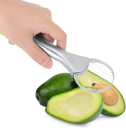 2 in 1 Avocado Cutter,Multifunctional Kitchen Fruit Avocado Cutter, Avocado Pit Remover Peeler, Core Separator Knife Tool, Stainless Steel Avocado Slicer and Pitter Tool