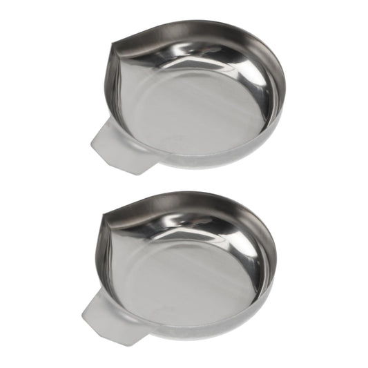 2Pcs Stainless Steel Weighing Pan Milligram Scale Digital Scale Tray Measuring Powder Plate Scales Mini Stainless Steel Serving Tray Kitchen Scale Tray Diamond Electronic Scale