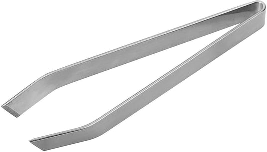Fishbone Tweezers Stainless Steel Flat and Slanted Tweezers Pliers Removal Tool Mini Scoop (A, One Size)