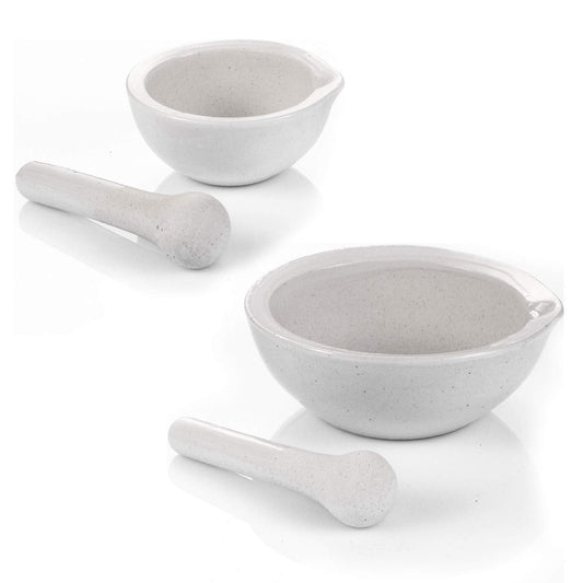 2 Pack Mortar and Pestle Set, 60Mm 100Mm for Scientific Experiment Science Supplies Food Preperation