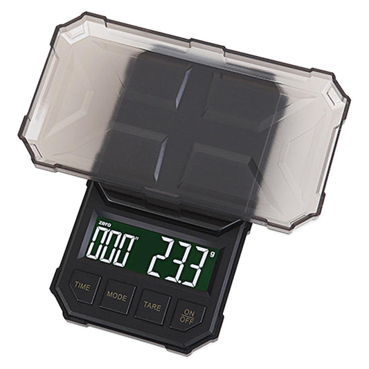 Digital Scale, Timer Coffee Scale,Digital Kitchen Gram Scale,2000Gx0.1G,Back-Lit LCD Display,Auto Off, Stainless Steel, Batteries Included