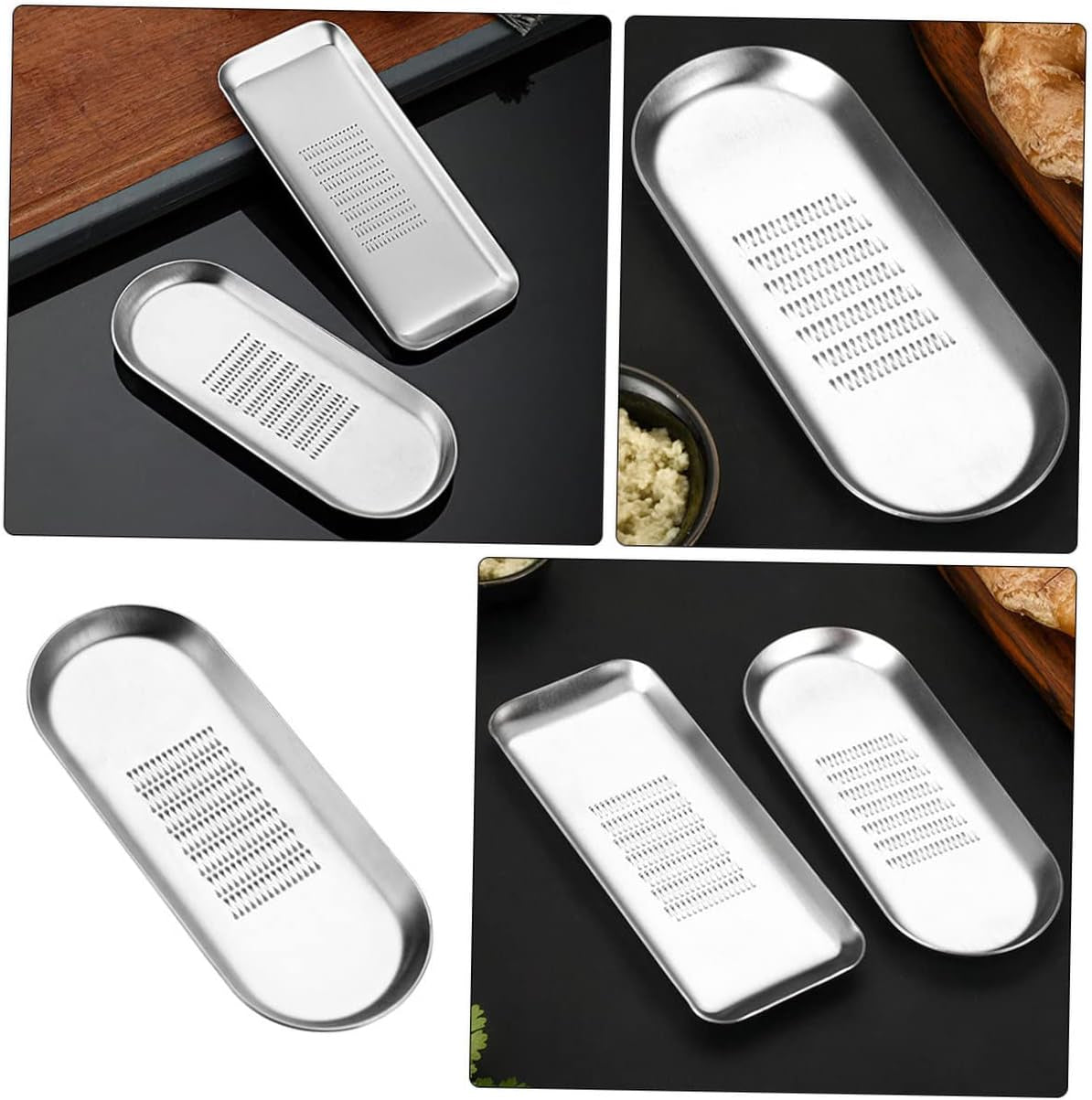 Angoily Stainless Steel Ginger Grinder Kitchen Supplies Micro Plane Grater Manual Potato Grater Citrus Zester Grated Carrots Wasabi Grater Grater Hand Tools to Rotate Cheese  Angoily   