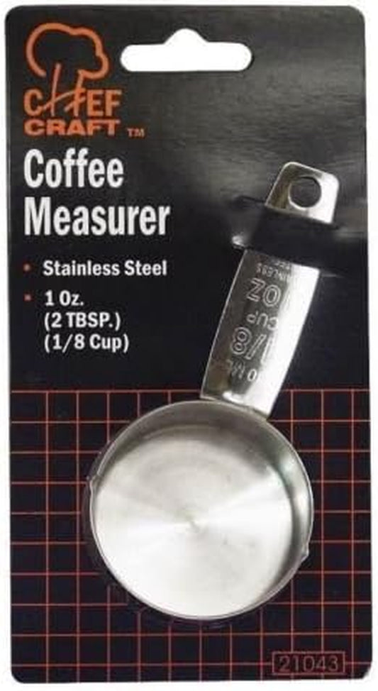 (1) Chef Craft Stainless Steel Silver Coffee Scoop/ Measure Spoon 1/8" #Cc-21043  Chef Craft   
