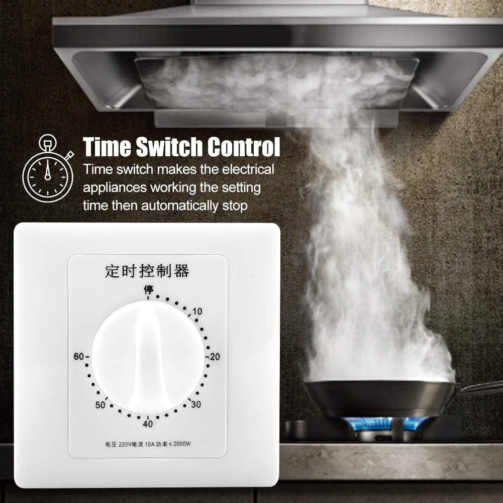 Mechanical Kitchen Timer, 220V Water Pump Timer Mechanical Countdown Indoor Intelligent Time Switch Control (60Minutes)  Haofy   