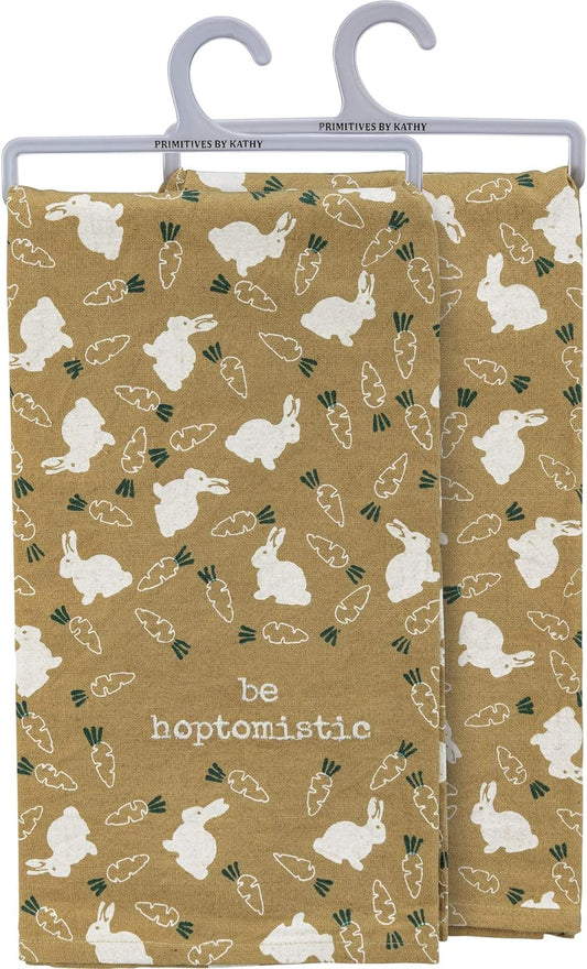 Primitives by Kathy Be Hoptomistic Kitchen Towel, 20" X 26"
