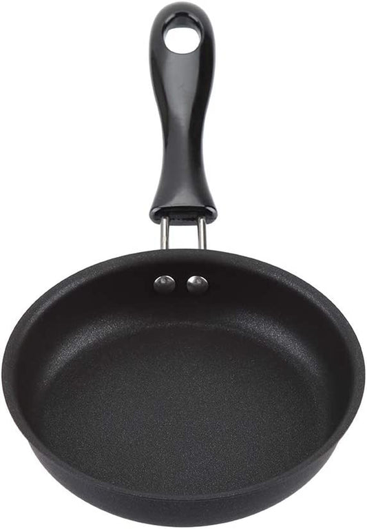 Keenso Mini Pan for One Egg, 5 Inch 12Cm Mini Egg Frying Pan with Handle Heat Resistant Non Stick Pot, Portable Camping Cooking Omelet Pan for Gas Stove Induction Hob  Keenso   
