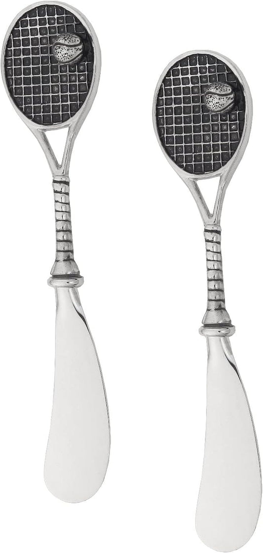 2-Piece Cheese and Butter Spreader Knives Zinc Alloy Cheese Spreader Set (Tennis Racquet)