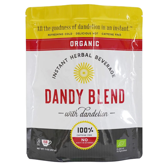 156 Cup Bag of Certified Organic Dandy Blend Instant Herbal Beverage with Dandelion, 11 Oz. (312G) Bag