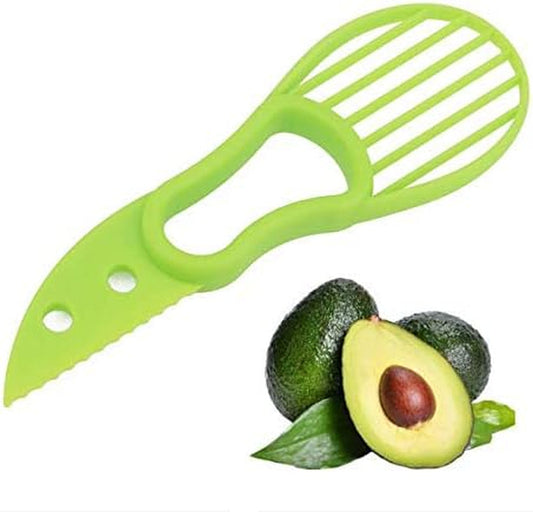 1 Piece Multifunctional Avocado Tool Cutter, Avocado Peeler,Cutter Skinner and Corer, Fruit & Vegetable Peeler Kitchen Tools(Green)
