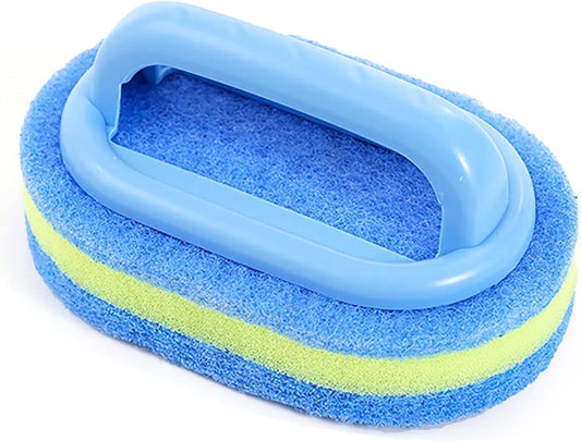 3-Layer Thick Handheld Pool Scrub Brush, Pool Clean Sponge for Tile, Walls, Vinyl Liners, Hot Tubs - Scrubber Foam Cleaning Kitchen Bathroom Shower Tile (1Pcs)