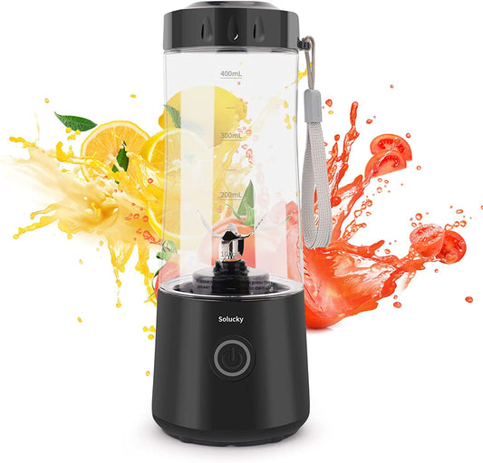 14 Oz Portable Blender, Cordless & Rechargeable, Ideal for Travel and Home Use