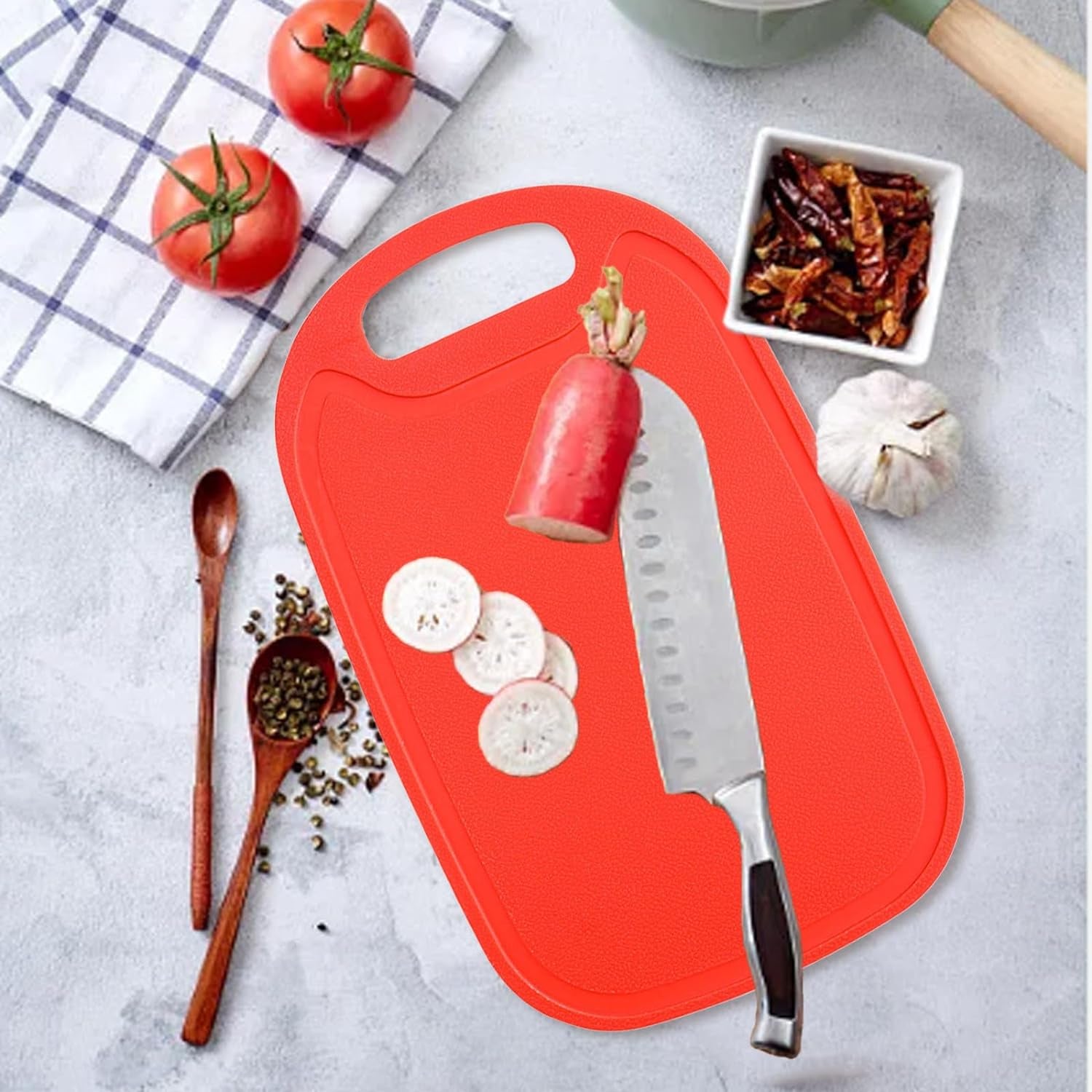Plastic Cutting Boards for Kitchen Overstock Outlet Dishwasher Safe Double-Sided Design Meat Cutting Board Cutting Board for Meat Easy Grip Handle Non-Slip with Grinding Area Chopping Board  Deal Of The Day Prime Today Only   