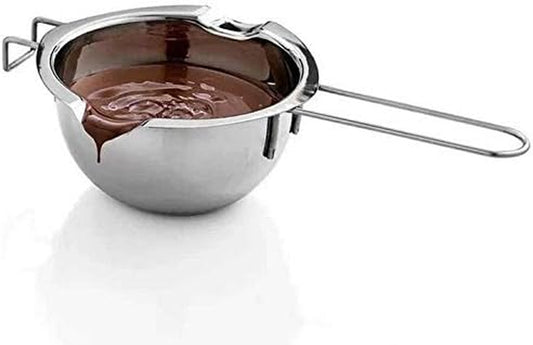 C&L Stainless Steel Baking Tools Double Boiler Melting Pot for Butter Chocolate Cheese Caramel (18/10 Steel)