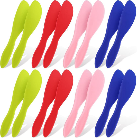16 Pcs Plastic Butter Knife Spreader, Multi Purpose Plastic Butter Spreading Spreader Knife, Kitchen Frosting Knives for Cheese Cream Icing, Lime Green Red Pink Blue