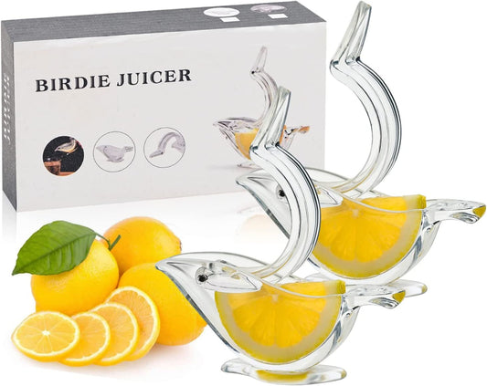 2 Pack Bird Lemon Squeezer, Lemon Juicer Acrylic Manual Juice Lime Squeezer Bird Shape Lemon Slice Wedge Squeezer (2)