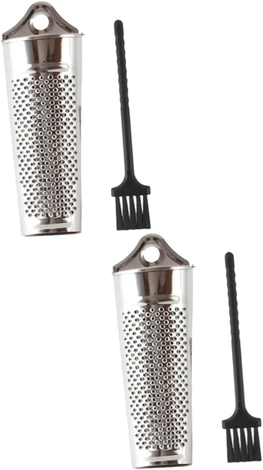 PRETYZOOM 2Pcs Fruit Grater Stainless Steel Grater Vegetable Grater Stainless Steel Zester Grater Cheese Grater Small Tools Semicircle