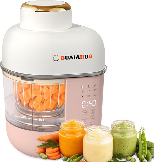 10Oz Baby Food Maker,10 in 1 Baby Food Processor Puree Machine, Steamer, Blender, Cooker, Masher, Puree, Keep Warm and Timer,Dishwasher Safe, Touch Screen Control