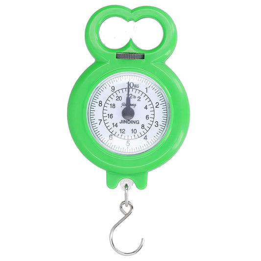 10Kg Hanging Scale, Portable Mini Spring Scale Mechanical Kitchen Fish Fishing Scale for Fishing Shopping Weighing(Green)