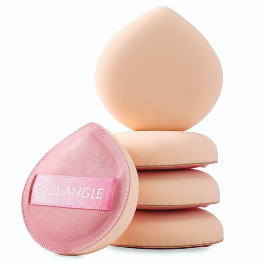 5Pcs Pink Makeup Sponge for Foundation Concealer and Powder, Latex Free Blender Sponge for Natural and Easy Makeup Soft Long-Lasting and Beginner-Friendly, Medium  COOL-ANGLE   