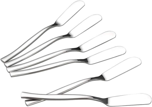 8-Piece Stainless Steel Cheese Spreaders Knives, Butter Spreader  Qsboner   