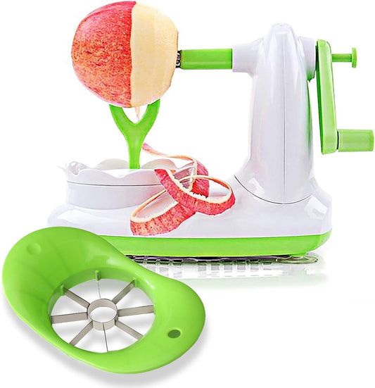 Apple Peeler, Pear Peeler with 8 Wedges Apple Slicer and Corer, Stainless Steel Blades Apple Cutter