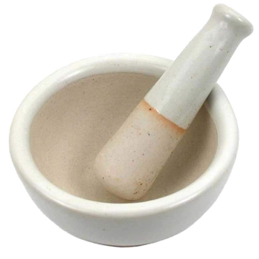 4" Ceramic Bowl and Pestle | 150Ml Capacity | Great for Crushing & Grinding in Kitchen or Laboratory | Grinds Powdered Chemicals, Herbs, Spices, Pills | Dishwasher Safe  toolusa   