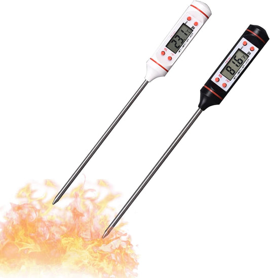 2 Pack Digital-Meat-Thermometer - Instant Read Meat Thermometer Digital with Probe, Candy Thermometer and Food Thermometer, Great for Cooking, Kitchen, BBQ, Grill, Milk, Candy  AKINGSHOP   